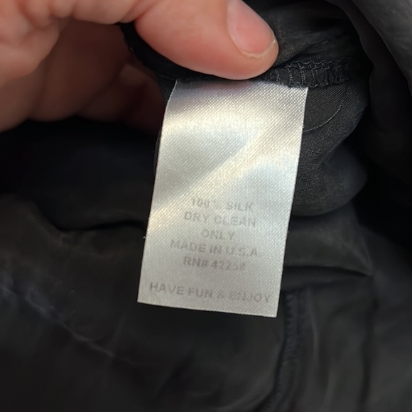 90’s NU COLLECTIVE BLACK  SILK MINI DRESS SMALL - Picture 16 of 16